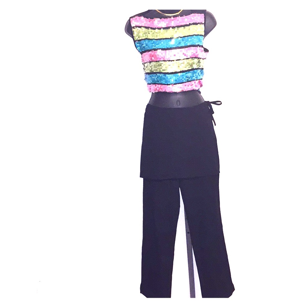 Laundry by Shelli Segal Peplum Skirt Pants Sz M
